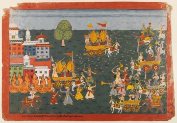Folio aus einer Bhagavata Purana Serie, ca. 1800